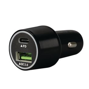 Cargador Usb de Carro Negro de 30 W - Ace Label
