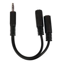 Adaptador de Audio Estéreo Macho a 2 Hembras Plug de 3.5 Mm - Ace Label