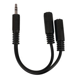 Adaptador de Audio Estéreo Macho a 2 Hembras Plug de 3.5 Mm - Ace Label