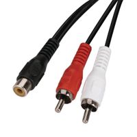 Adaptador Hembra Rca a 2 Enchufes Macho Rca de 15.2 Cm - Ace Label
