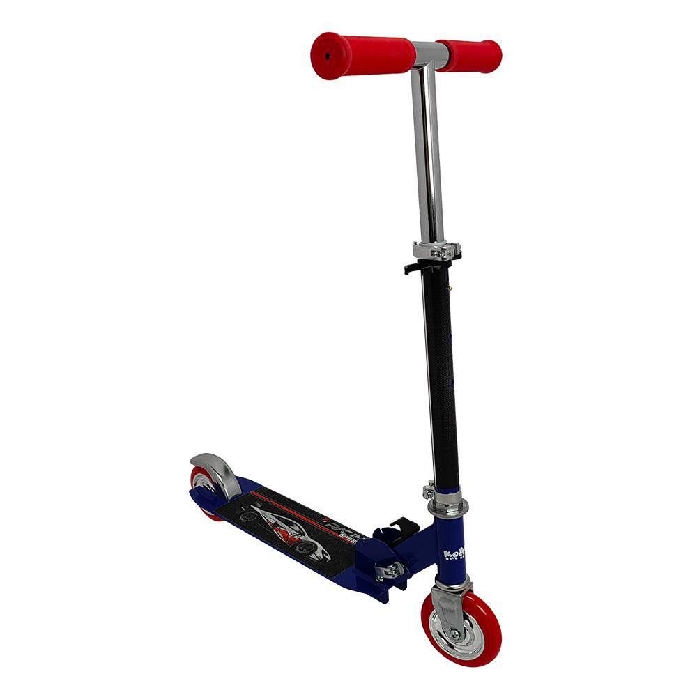 Monopatín Speed de 2 Ruedas Plegable para Niño Color Azul y Rojo Scooter Infantil Azul con…