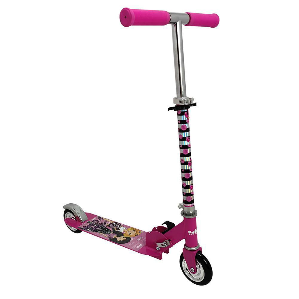 Monopatín Alexa y Gaby de 2 Ruedas Plegable para Niña Color Rosado Scooter Infantil Plegab…