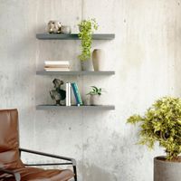 Repisa de Mdf Negra 80X23.5X3.8 Cm - Spaceo