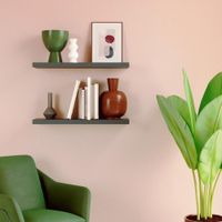 Repisa de Mdf Negra 80X23.5X3.8 Cm - Spaceo