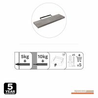 Repisa de Mdf Gris Plateado 80X23.5X3.8 Cm - Spaceo