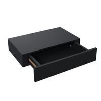 Gaveta de Mdf Negra 40X8X25 Cm - Spaceo