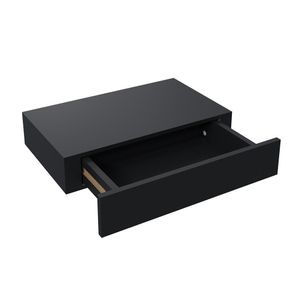 Gaveta de Mdf Negra 40X8X25 Cm - Spaceo