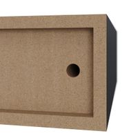 Gaveta de Mdf Negra 40X8X25 Cm - Spaceo