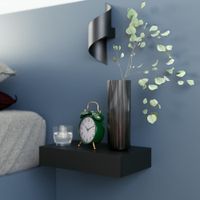 Gaveta de Mdf Negra 40X8X25 Cm - Spaceo