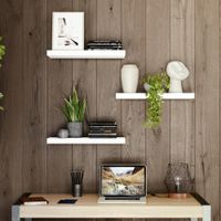 Repisa de Mdf Blanca 60X23.5X3.8 Cm - Spaceo