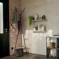 Repisa de Mdf Gris Plateado 60X23.5X3.8 Cm - Spaceo