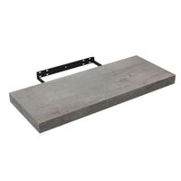 Repisa de Mdf Gris Plateado 60X23.5X3.8 Cm - Spaceo