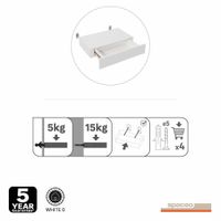 Gaveta de Mdf Blanca 40X8X25 Cm - Spaceo