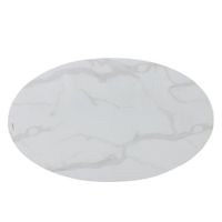 Mesa de Centro Vidrio Blanco Marmoleado - Zmobili