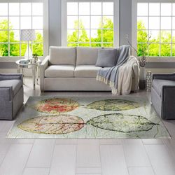 Set 2 Alfombras Corredor Gobelin Hojas 140X200 + 60X100 Cm - Viva
