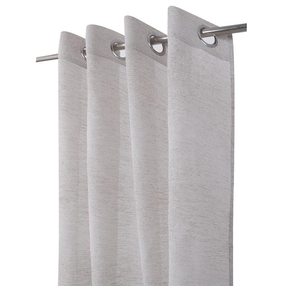 Cortina Jacquard con Textura Lisa 140 x 240 cm para Sala y Dormitorio Color Beige