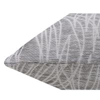 Funda Jacqard Gris Hojas para Cojín 45x45 Cm - Viva