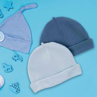 Set De 2 Gorros Para Bebé Azul Y Celeste Talla 0-3 Meses - Carters