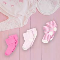 Set De 3 Pares De Calcetas Lisas Y Con Líneas - Comfy Varias Tallas