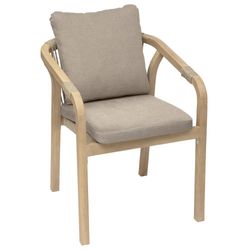 Silla Con Brazos Beige 58x66x76 Cm - Hesperide