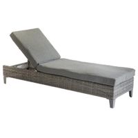 Cama Asoleadora Malta Ratán y Aluminio 195x65x89 Cm - Hesperide
