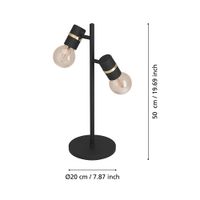 Lámpara de Mesa Lurone 2 Luces - Eglo