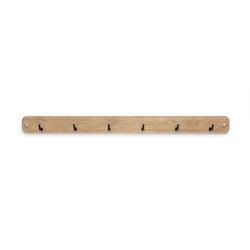 Set de 6 Colgadores de Cocina Nogal Americano 3.2x37x3 Cm - Inofix