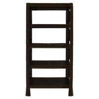 Zapatera de Plástico Estilo Ratán de 5 Niveles 52X36X108 Cm - Plastimás