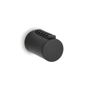 Colgador Cilíndrico Negro Mate 3.4x3.1x5.2 Cm - Inofix
