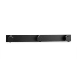 Colgador Triple Cilíndrico Negro Mate 4x38.6x5.5 Cm - Inofix