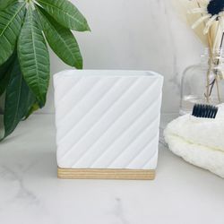 Vaso para Baño Plástico Blanco Mate - Viva