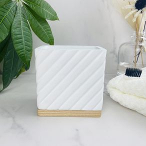 Vaso para Baño Plástico Blanco Mate - Viva
