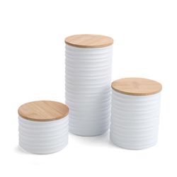Set De 3 Frascos con Tapa Bamboo - Nordika