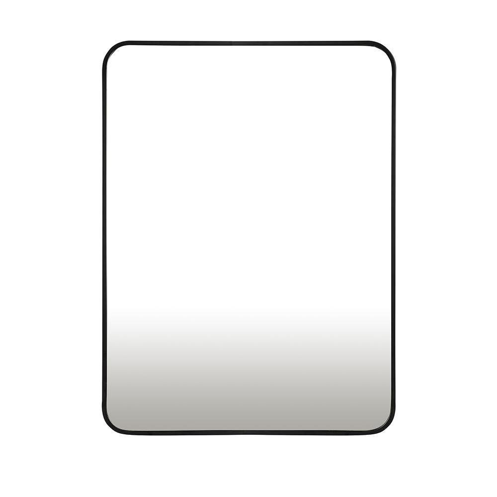Espejo de Pared 80 x 60 cm Rectangular Marco Color Negro Espejo de Pared Rectangular 80x60…