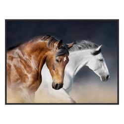 Cuadro Decorativo Caballos 60X80 Cm con Marco