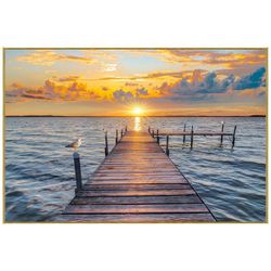 Cuadro Decorativo con Marco Diseño Muelle 120X80 Cm