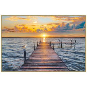 Cuadro Decorativo con Marco Diseño Muelle 120X80 Cm