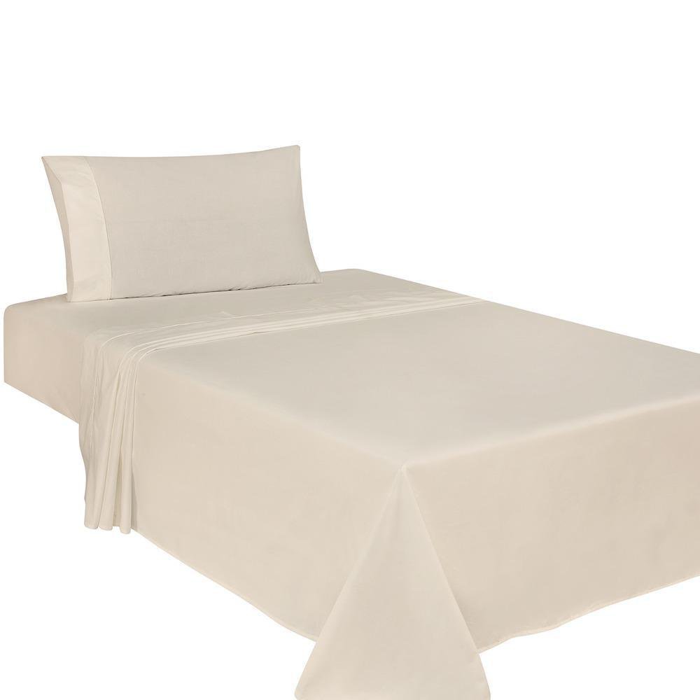 Set de Sábanas de 180 Hilos Beige - Varios Tamaños Imperial
