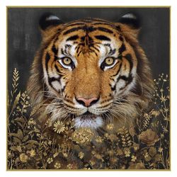 Cuadro Decorativo Tigre 100X100 Cm con Marco