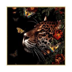 Cuadro Decorativo Leopardo 80X80 Cm con Marco