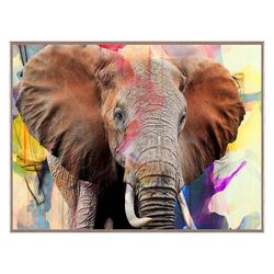 Cuadro Decorativo Elefante 60X80 Cm con Marco