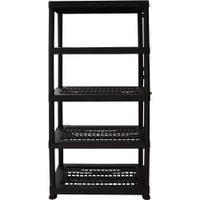 Estante de Plástico 5 Niveles Negro - Plastimás