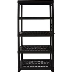 Estante de Plástico 5 Niveles Negro - Plastimás