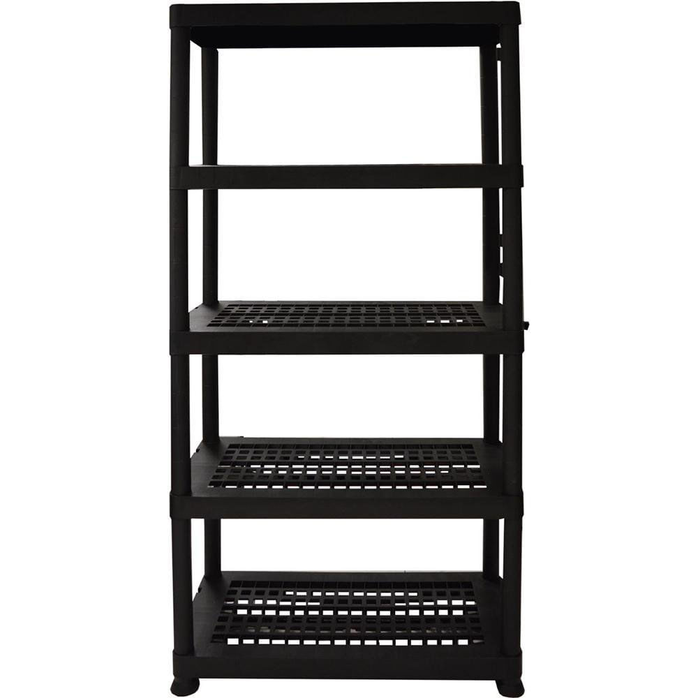 Estante de Plástico con 5 Niveles Color Negro