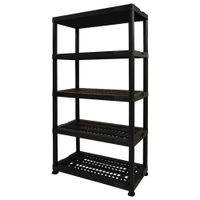 Estante de Plástico 5 Niveles Negro - Plastimás