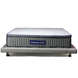 Set de Cama Colchón + Base Grid - Belezza Varios Tamaños
