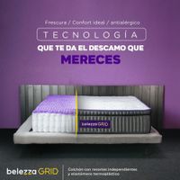 Set de Cama Colchón + Base Grid - Belezza Varios Tamaños