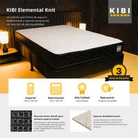 Set de Cama Colchón + Base Elemental Knit - Kibi Varios Tamaños