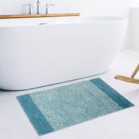 Alfombra de Baño Snow Rectangular Azul - Viva