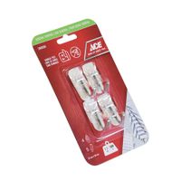 Ganchos Adhesivos 1.1 Lbs Transparentes 4 Pzas y 5 Tiras - Ace
